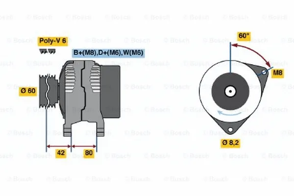 Alternator (0 986 036 690)