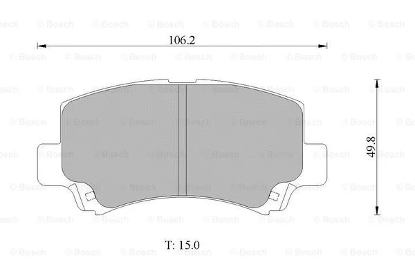 Brake Pad Set, disc brake (0 986 AB1 460)