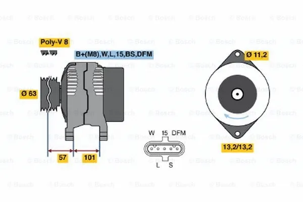 Alternator (0 124 655 013)