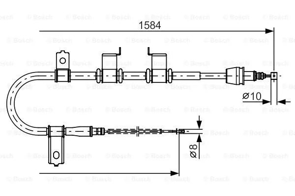 Cable Pull, parking brake (1 987 482 223)