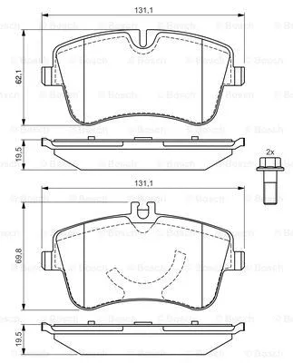 Brake Pad Set, disc brake (0 986 424 518)