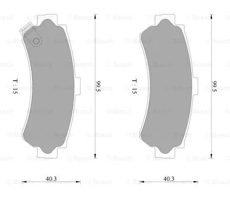 Brake Pad Set, disc brake (0 986 AB2 482)