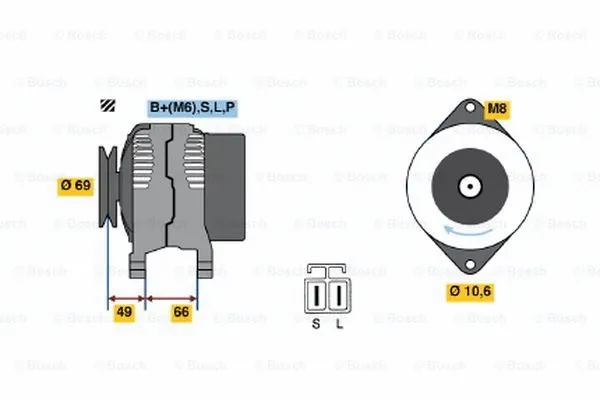Alternator (0 986 037 691)