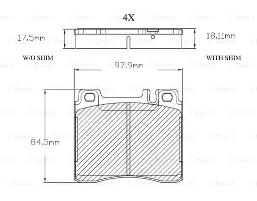 Brake Pad Set, disc brake (F 03A 150 008)