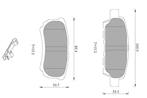 Brake Pad Set, disc brake (0 986 T11 243)