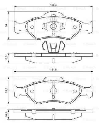 Brake Pad Set, disc brake (0 986 424 645)