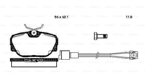 Brake Pad Set, disc brake (0 986 TB2 621)