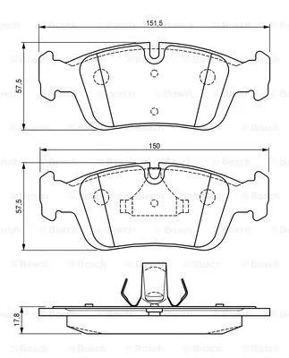 Brake Pad Set, disc brake (0 986 494 015)