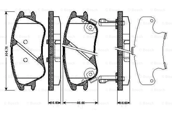 Brake Pad Set, disc brake (0 986 TB2 897)