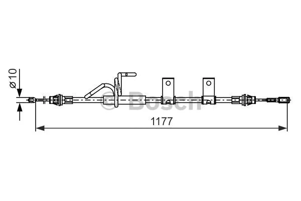 Cable Pull, parking brake (1 987 482 404)