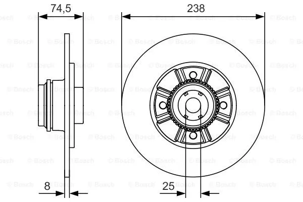 Brake Disc (0 986 479 A48)