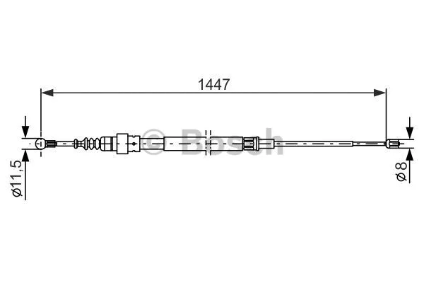 Cable Pull, parking brake (1 987 477 802)