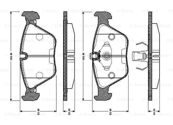 Brake Pad Set, disc brake (0 986 TB2 153)