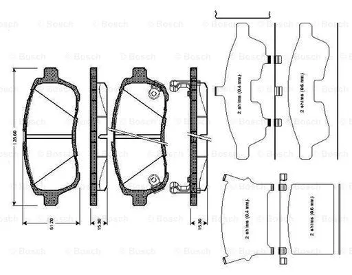 Brake Pad Set, disc brake (0 986 TB3 010)