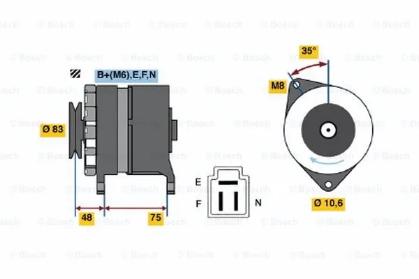 Alternator (0 986 034 341)