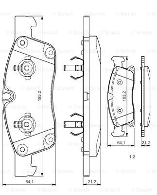 Brake Pad Set, disc brake (0 986 TB3 215)