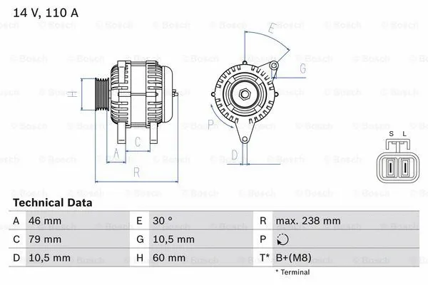 Alternator (0 986 049 500)