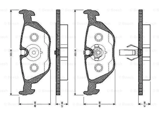 Brake Pad Set, disc brake (0 986 TB2 595)