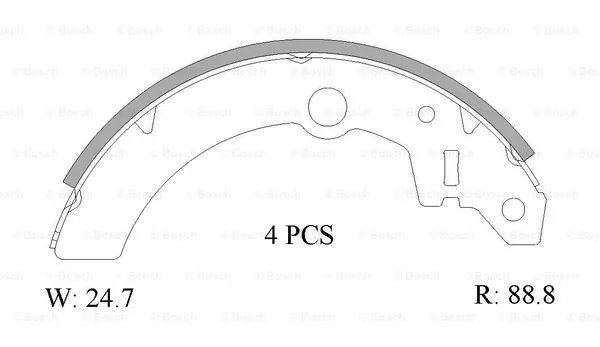 Brake Shoe Set (0 986 AB1 555)