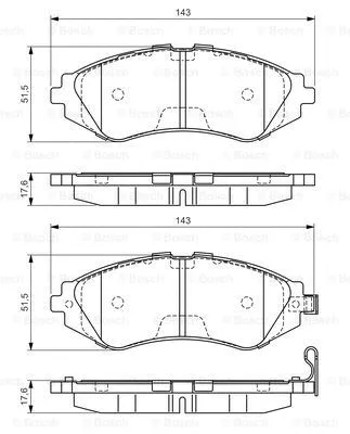 Brake Pad Set, disc brake (0 986 495 059)