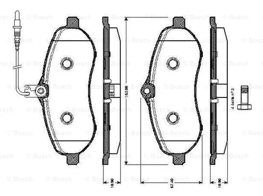 Brake Pad Set, disc brake (0 986 TB3 037)