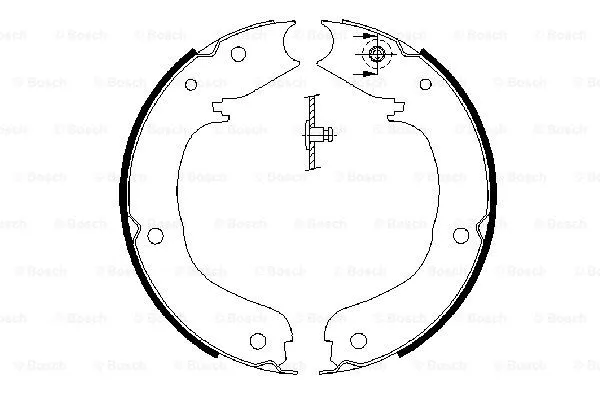 Brake Shoe Set, parking brake (0 986 487 710)