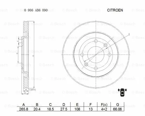 Brake Disc (0 986 AB6 890)
