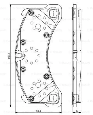 Brake Pad Set, disc brake (0 986 TB3 217)