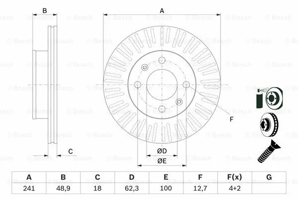 Brake Disc (0 986 479 E73)