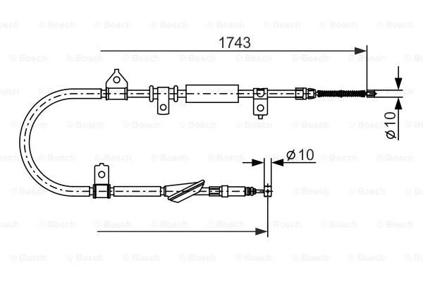 Cable Pull, parking brake (1 987 477 887)
