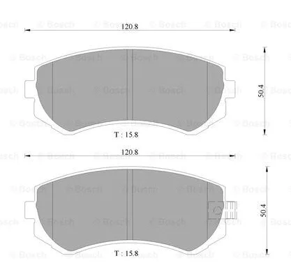 Brake Pad Set, disc brake (0 986 505 970)