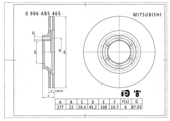 Brake Disc (0 986 AB5 465)
