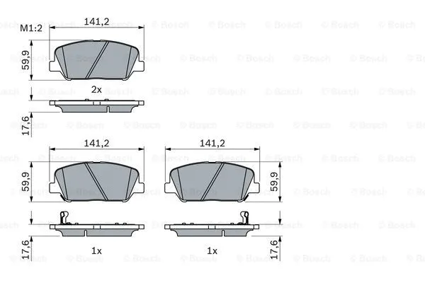 Brake Pad Set, disc brake (0 986 494 979)