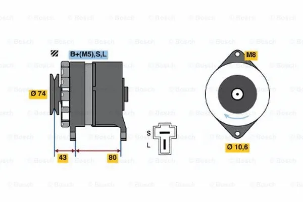 Alternator (0 986 032 651)