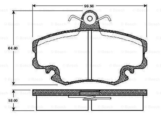 Brake Pad Set, disc brake (0 986 TB2 953)
