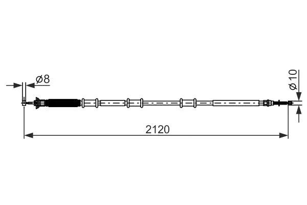 Cable Pull, parking brake (1 987 482 891)