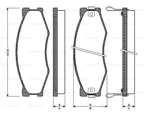 Brake Pad Set, disc brake (0 986 TB2 098)