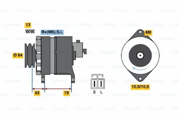 Alternator (0 986 046 421)