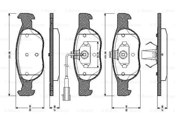 Brake Pad Set, disc brake (0 986 TB2 732)