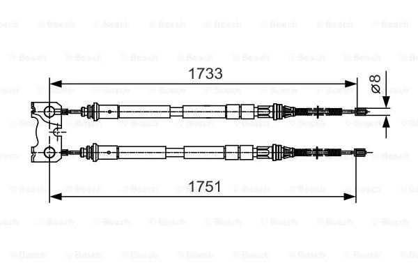 Cable Pull, parking brake (1 987 482 123)