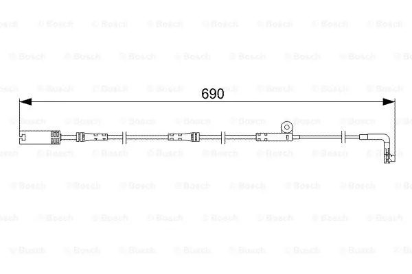 Warning Contact, brake pad wear (1 987 473 046)