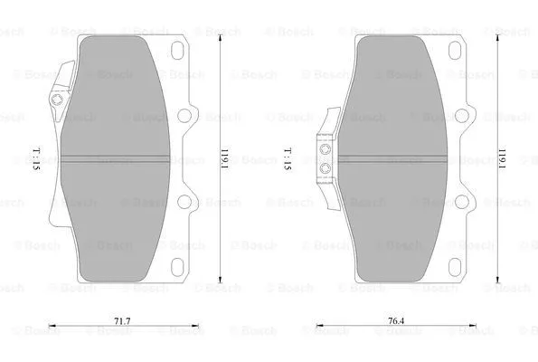 Brake Pad Set, disc brake (0 986 505 385)