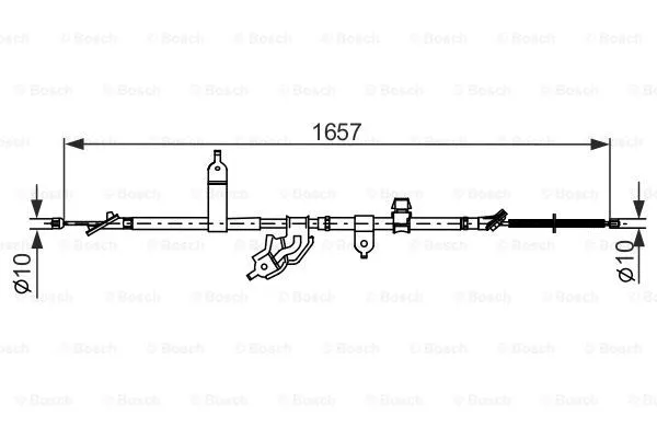 Cable Pull, parking brake (1 987 482 463)
