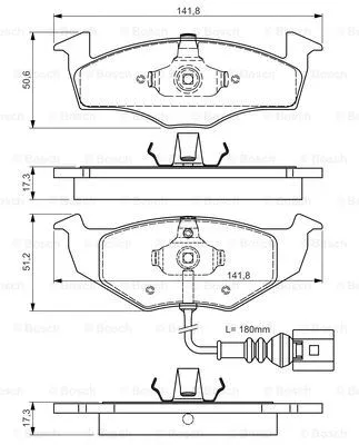 Brake Pad Set, disc brake (0 986 495 021)