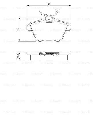 Brake Pad Set, disc brake (0 986 424 506)