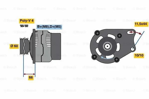 Alternator (0 986 080 670)