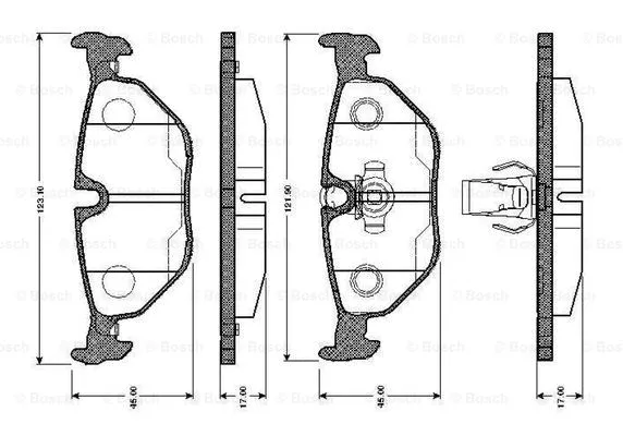 Brake Pad Set, disc brake (0 986 TB2 145)