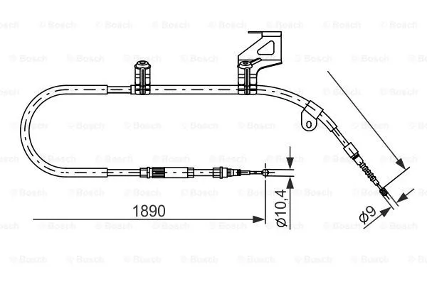 Cable Pull, parking brake (1 987 477 804)
