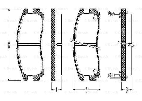 Brake Pad Set, disc brake (0 986 TB2 615)