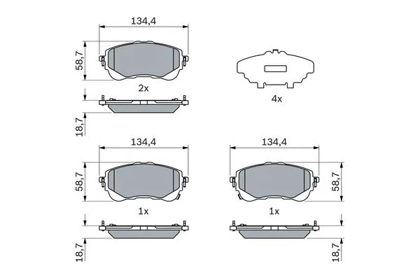 Brake Pad Set, disc brake (0 986 424 898)